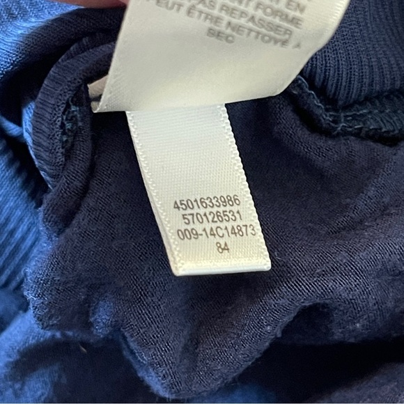 Chico’s Blue Wrap Tie Front Knit Top Artsy Peacock Print Velvet Burnout Size 3 - Picture 9 of 9